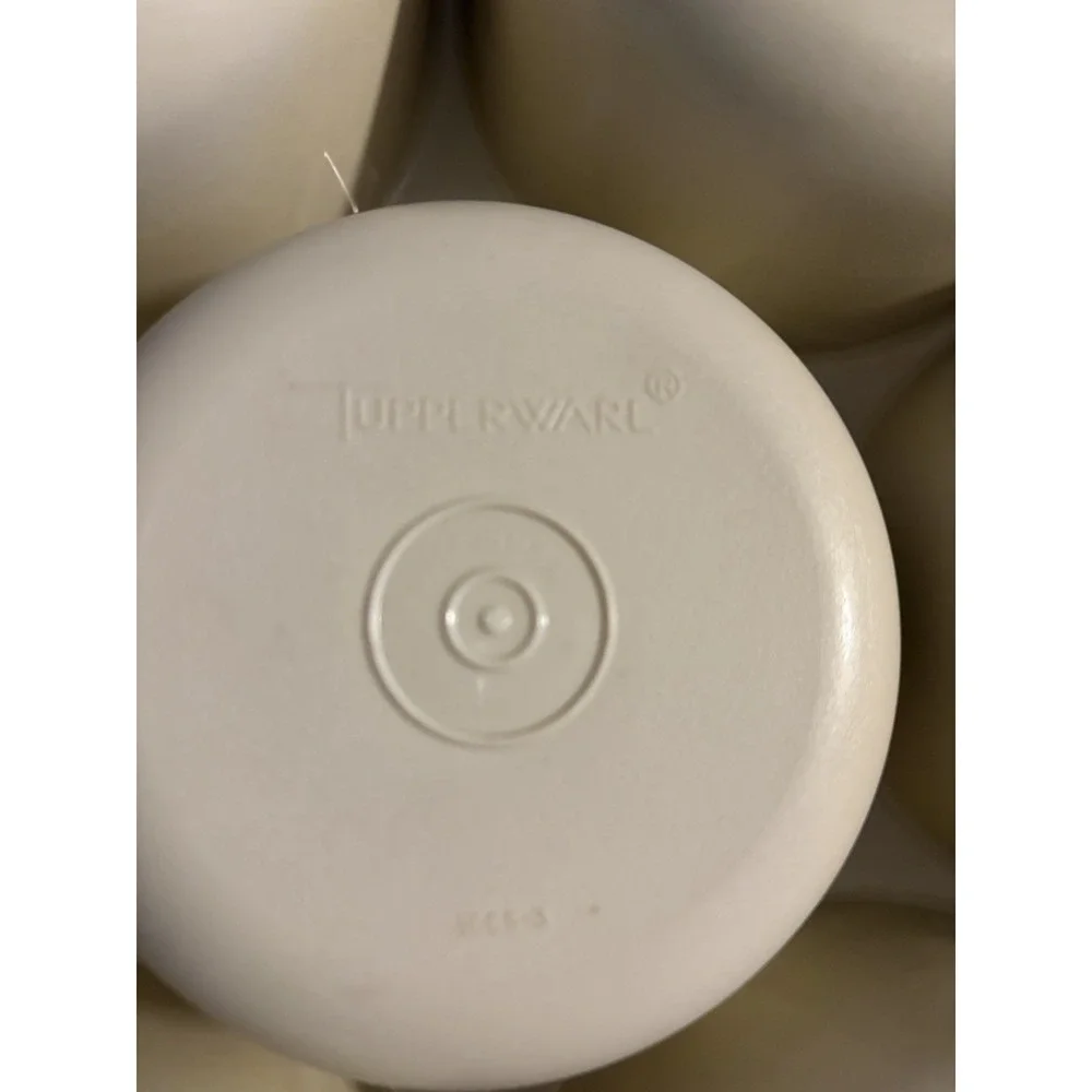 Tupperware Beige‎ Round Plastic Serving Tray 6 Compartments